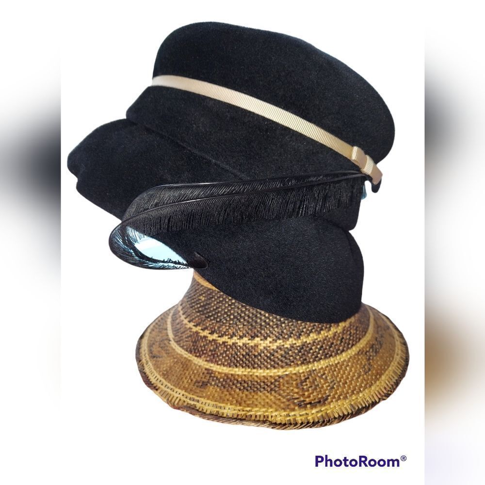 Vintage Peachbloom Velour "RANLEIGH"  Hat Imported Fur Hat